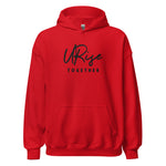 "URise Together" Embroidered logo Hoodie - Red