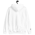 URise Together Logo Unisex Embroidered Hoodie  Cotton- White