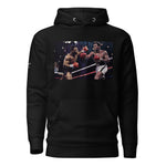 "URise Together" Boxing ICON Hoodie with White Shoulder Logo - Black