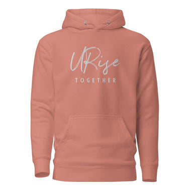 "URise Together" Embroidered logo Hoodie - Rose - URiseTogetherApparel