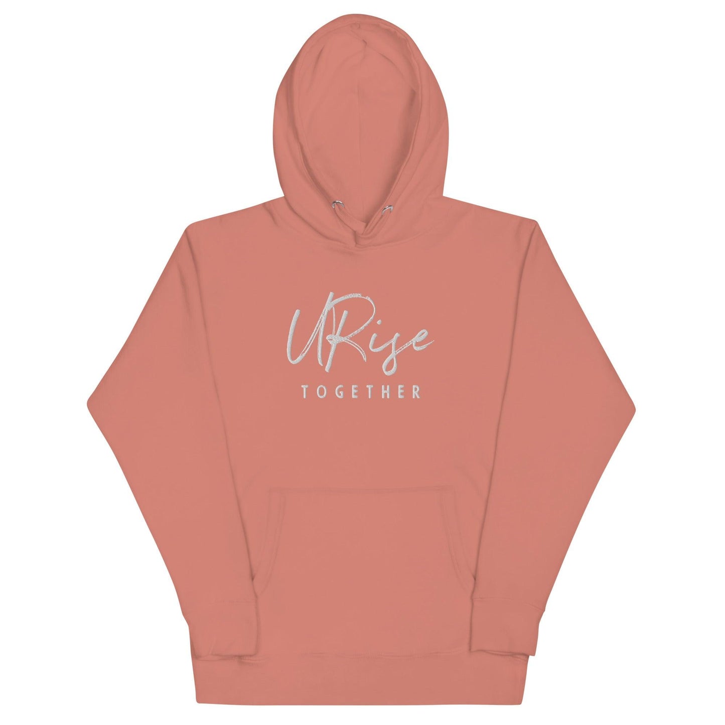 "URise Together" Embroidered logo Hoodie - Rose - URiseTogetherApparel
