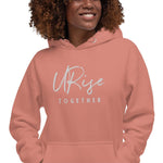 "URise Together" Embroidered logo Hoodie - Rose - URiseTogetherApparel
