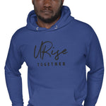 "URise Together" Embroidered logo Hoodie - Blue - URiseTogetherApparel