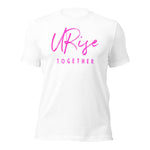 "URise Together" Logo T-shirt - White/ Pink