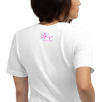 URise Together Logo Unisex Cotton T-shirt - White/ Pink