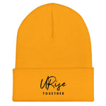 "URise Together" Embroidered Cuffed Beanie - Yellow - URiseTogetherApparel