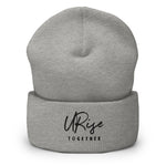 "URise Together" Embroidered Cuffed Beanie - Grey - URiseTogetherApparel