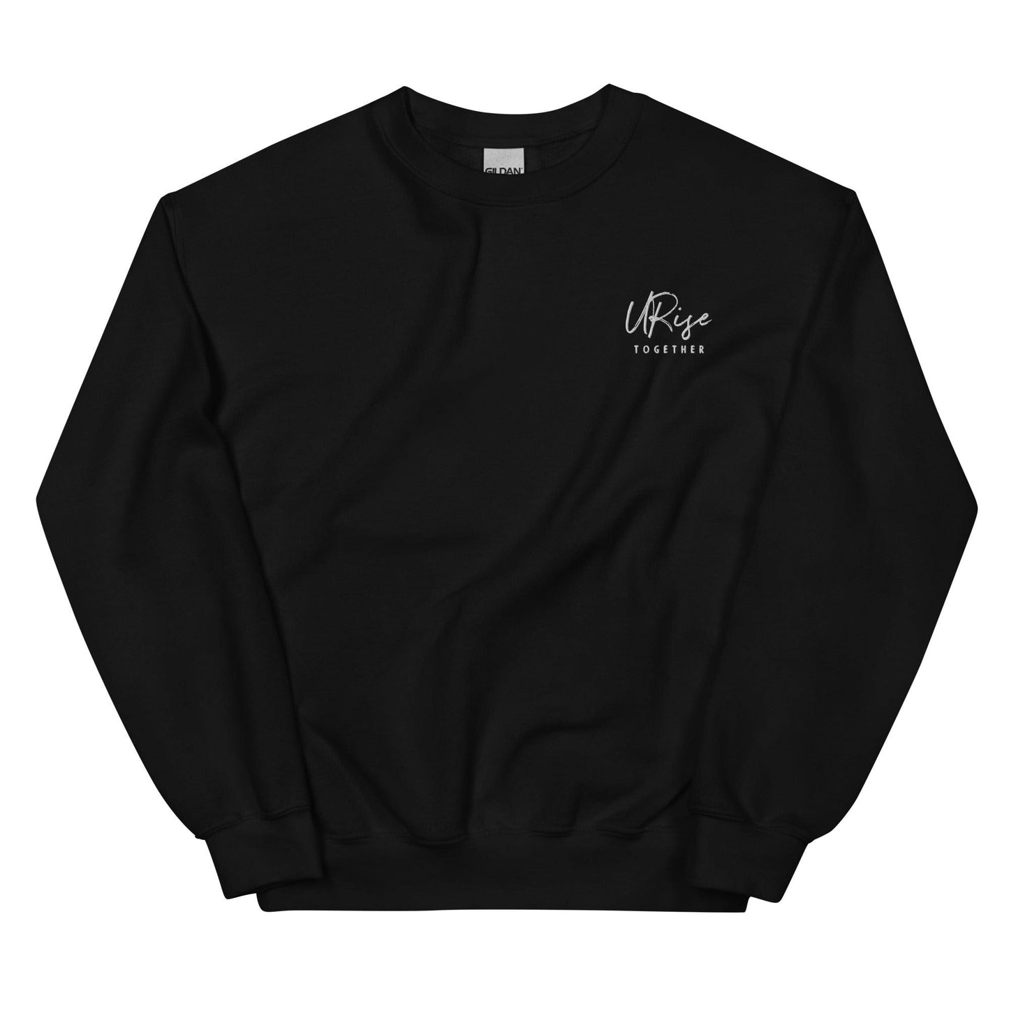 "URise Together" Embroidered Sweatshirt - Black - URiseTogetherApparel
