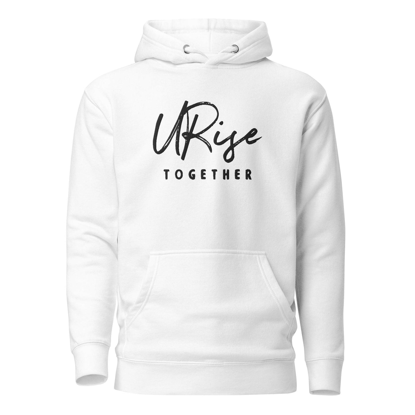 "URise Together" Embroidered logo Hoodie - White - URiseTogetherApparel