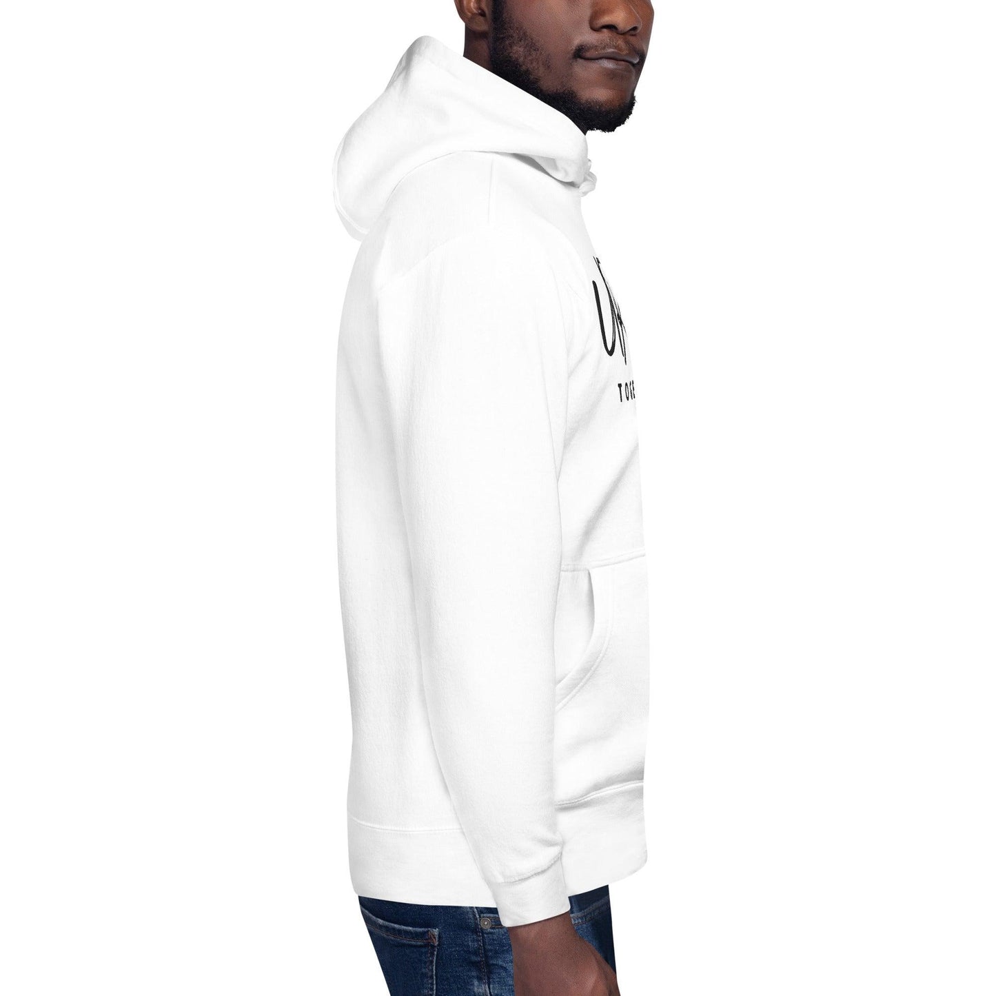 "URise Together" Embroidered logo Hoodie - White - URiseTogetherApparel